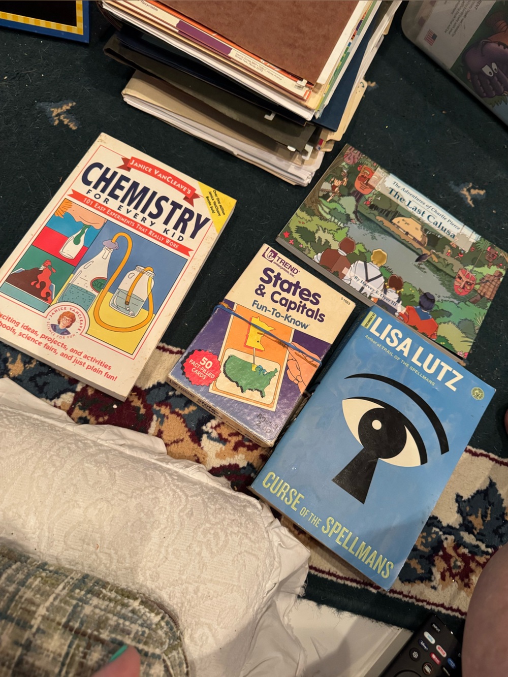 Books and states and capitals lesson cards